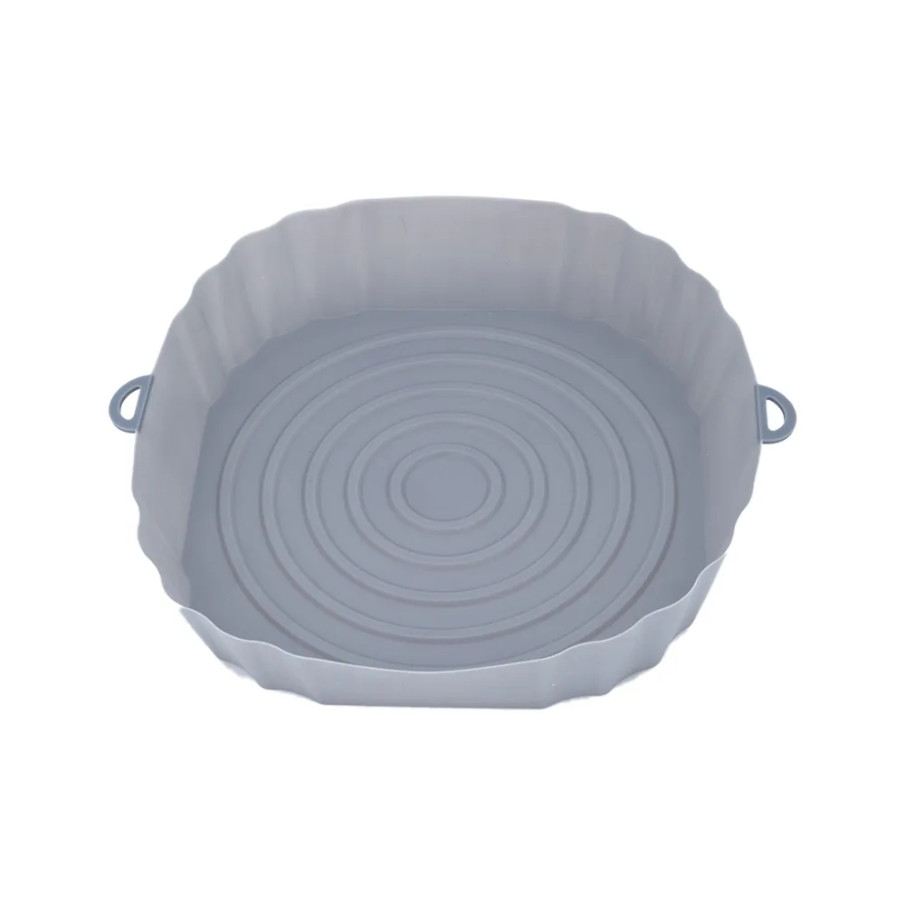 Air Fryer Baking Tray Silicone Reusable Basket Mat Non Stick Round Microwave Pads Baking Mat Oven Air Fryer Liner