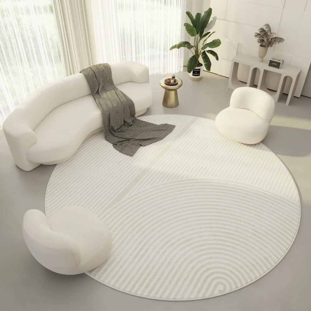 Floor Mat Modern Simple Circular Living Room Bedroom Bedside Non Slip
