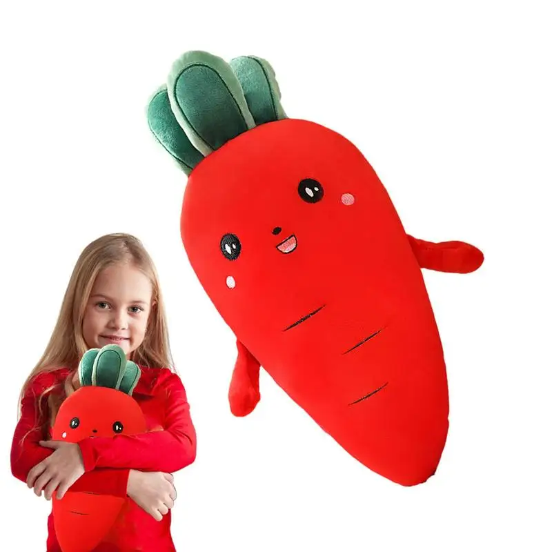 

Carrot Body Pillow 16.53inch Throw Pillow Carrot Soft Vegetables Stuffed Plush Toys For Sleeping Hugging Sofa Pillow Decoration