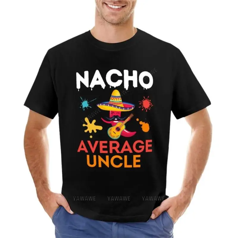 

Забавная футболка Nacho с изображением среднего дяди, тяжелые футболки, милые топы, Летний Мужской Топ