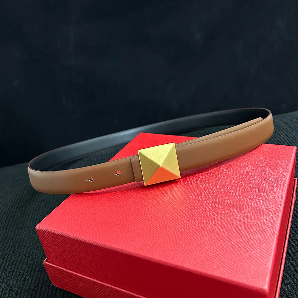 Thin 25mm Real Leather Brand Belt Women Luxury Design ladies Girl Belt for women Waist Chic Dress Party Belts for jeans