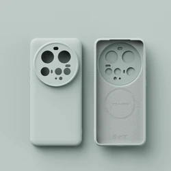 Magnetic MagSafe Solid Color Phone Case with Camera Protection for Xiaomi 14 (Light Blue)