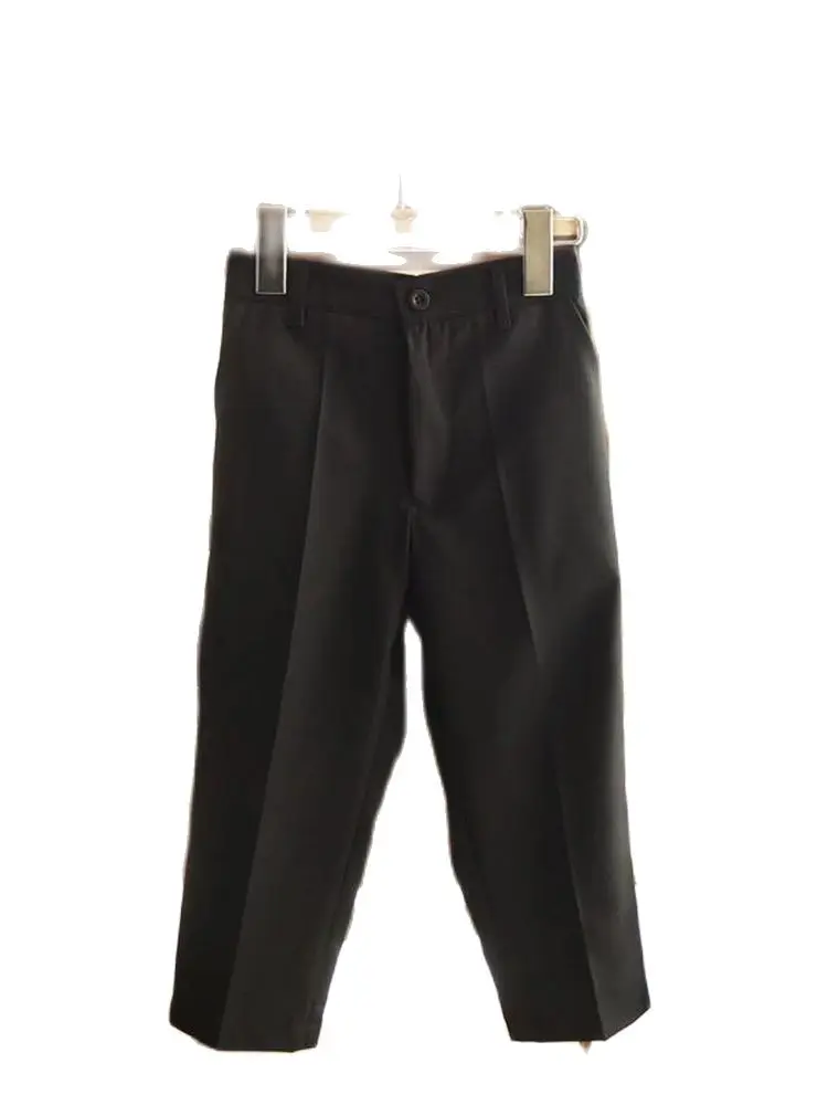 Boys suit pants boy straight leg pants solid color Boy's boys black School suit