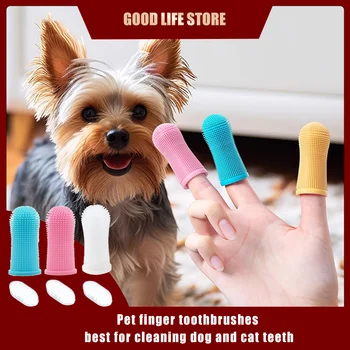 3/1pcs pet finger toothbrush Pet Products cat toothbrush for dog products teeth cleaning for small dogs cats clean teeth Puppy 1