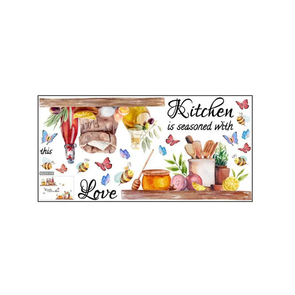 

Background Sticker Kitchen Lettering Wall Stickers Home Decoration with Strong Adhesion Removable Diy Peel Stick Art Easy