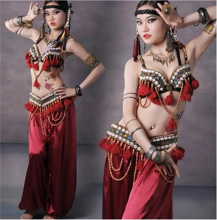 

Belly Dance 2023 New Sexy Women Stage Shiny Clothing Flok