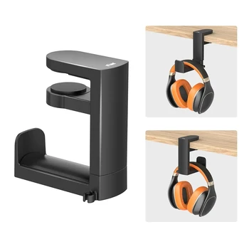 360° Rotating Headphone Stand Aluminum Support Headset Stand  PC Gaming Headset Stand  Desk Hanger Hook For Earphone Controller 1