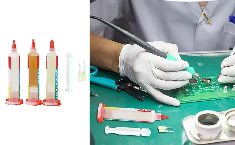 10ml Solder Flux No Clean Strongly Adhesive Welding Paste Soldering Syringe Electronics Repair Tools Circuit Boards Casing Motor rma 223 10cc bga tin solder paste flux needle tip syringe no clean flux grease for phone smd pga pcb welding soldering tool