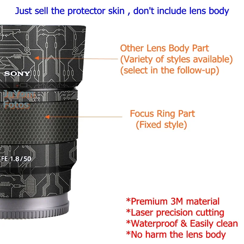 SEL50F18F 카메라 렌즈 스티커 코트 랩 보호 필름 바디 데칼 스킨 FE 50 F1.8 50mm 1.8 FE50mm 1.8/50 FE50mm/1.8
