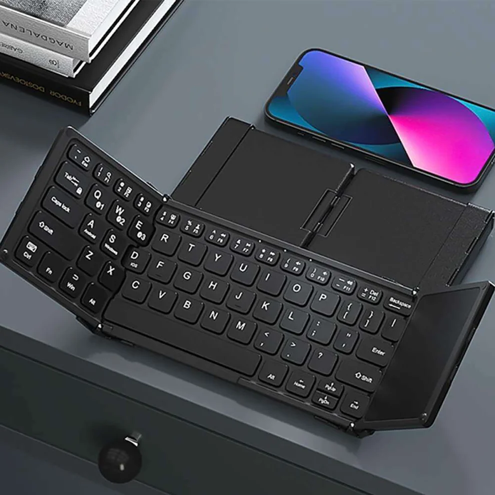 Missgoal-teclado Dobrável sem Fios Recarregável com Touchpad Multi-dispositivos Bluetooth para Ios e Android - Imagem 6