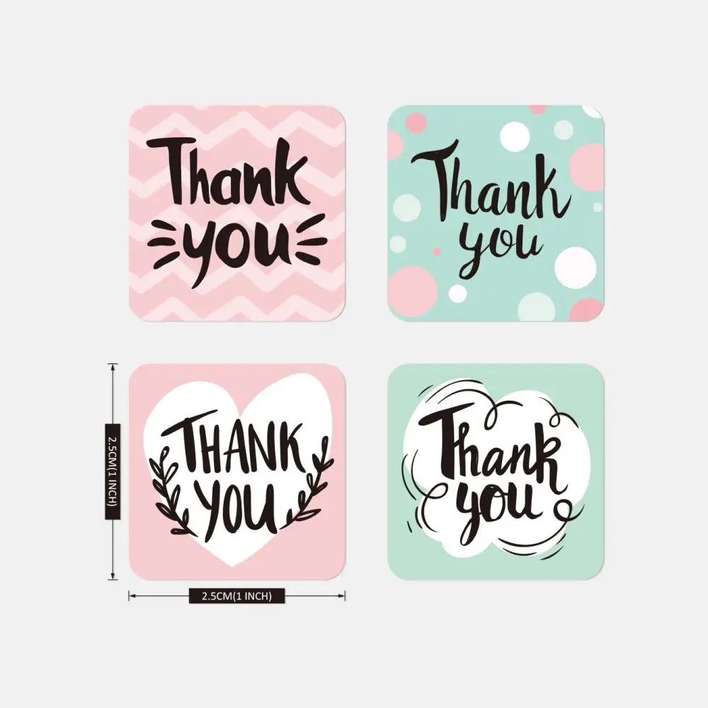 100-500Pcs Thank You Stickers 2.5cm Baking cake Packaging Envelope Sealing labels Small Business Decoration Wedding Stickers