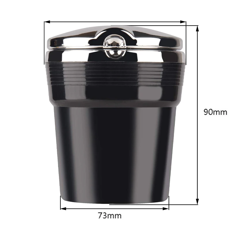 Car Ashtray Car Garbage Can Led Light Cover Creative Personality Covered Inside Multi-function Supply