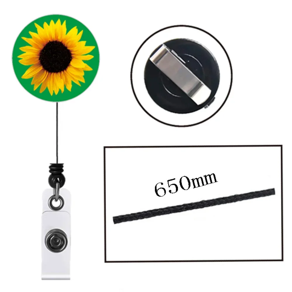 Badge Holder Keychain Car Keychain Sunflower Keychain Keycord Lanyards for Keys ID Card Name Badge Holder Mobile Phone Hang Rope Keyring