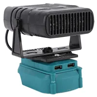 Chauffage électrique adapté à la batterie Lithium-Ion BL1850, ventilateur de chauffage Portable 200W avec deux Ports USB, 2 réglages de température 4