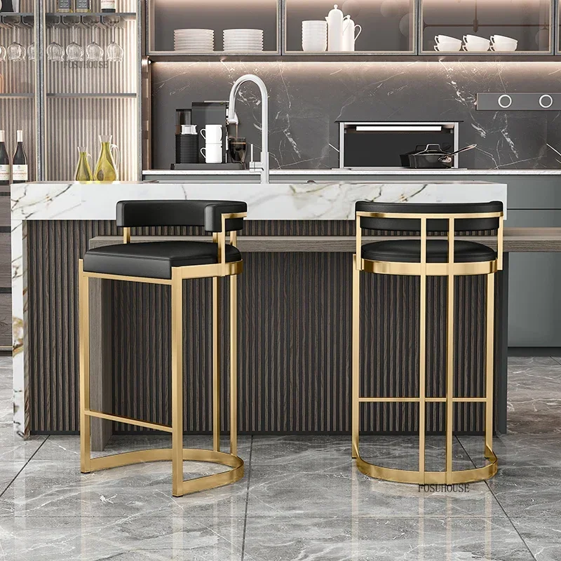 Italian Throne Bar Stools Kitchen Living Room Nordic Designer Accent Long Dining Chairs Vanity Party Furniture Bar Chairs f