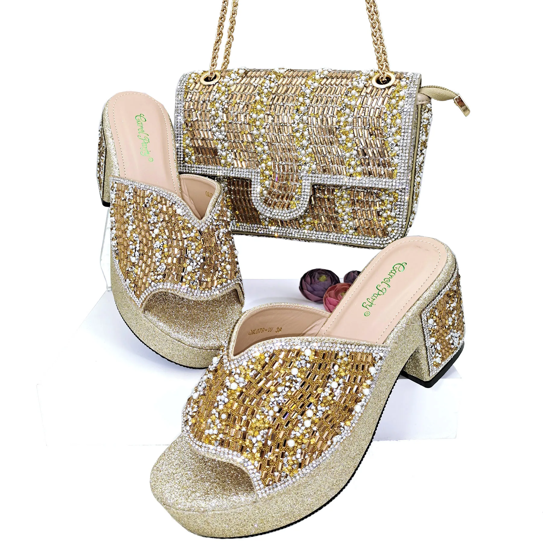 

2023 итальянский дизайн, Модная Золотая обувь с открытым носком, повседневная женская обувь на высоком каблуке, женские сандалии с открытым каблуком, женская модель