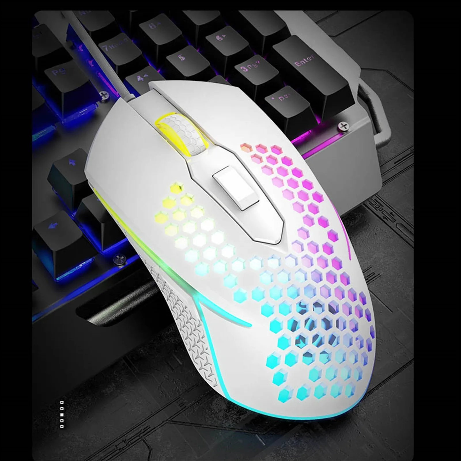 X8 Wired Gaming Mouse Portable Office Entertainment Mute Mechanical Desktop Computer Notebook Honeycomb Luminous Mouse gaming mouse for large hands