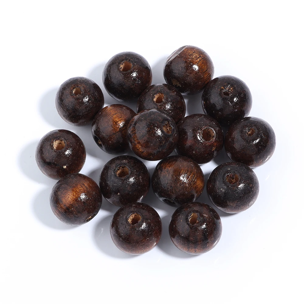 40 Perles En Bois Rondelles 6x4mm Marron - Neuf - Pour Création Bijoux DIY