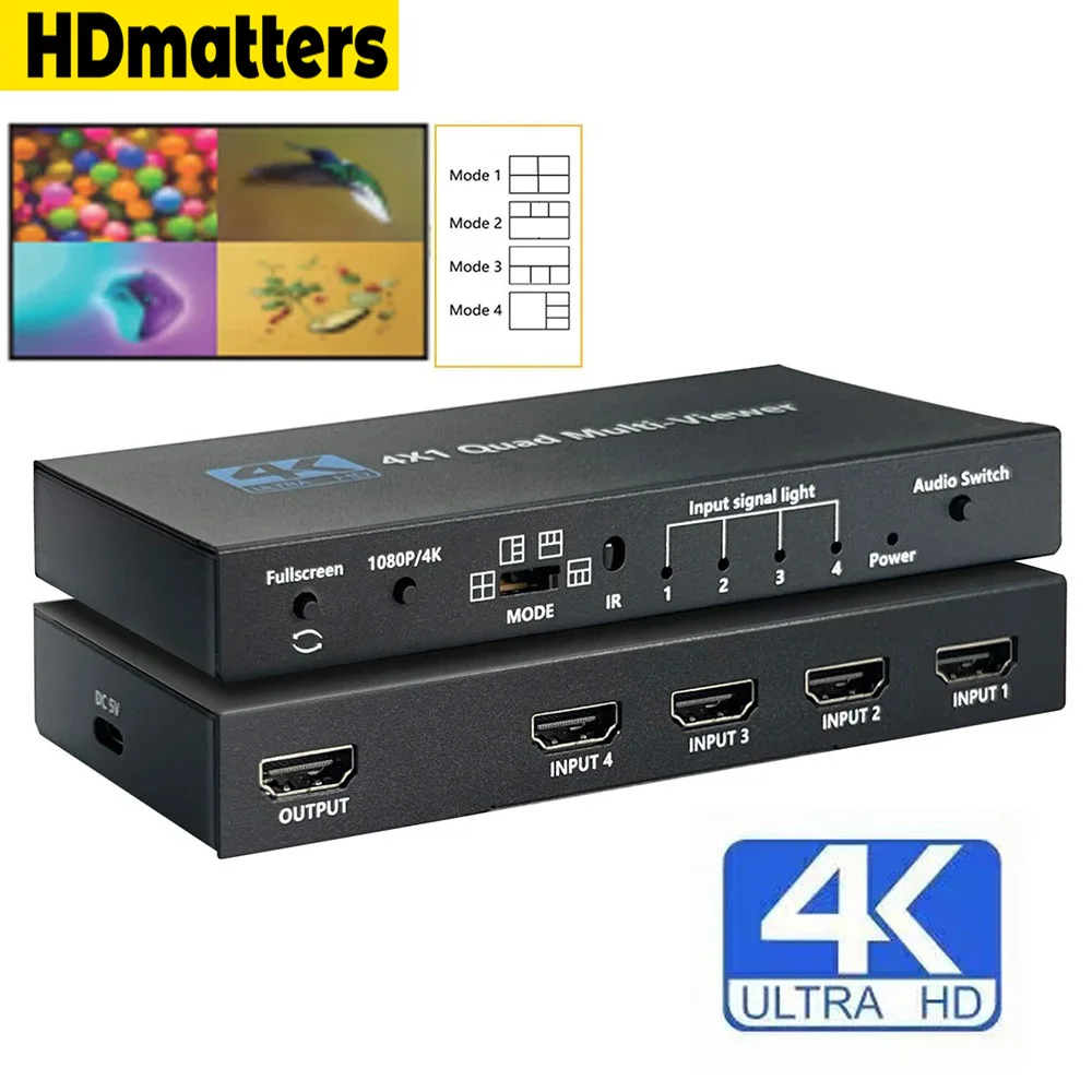 Hdmi 4x1 Quad Multi Viewer Seamless Switcher  Hdmi 4x1switcher Multi  Viewer - 4k - Aliexpress