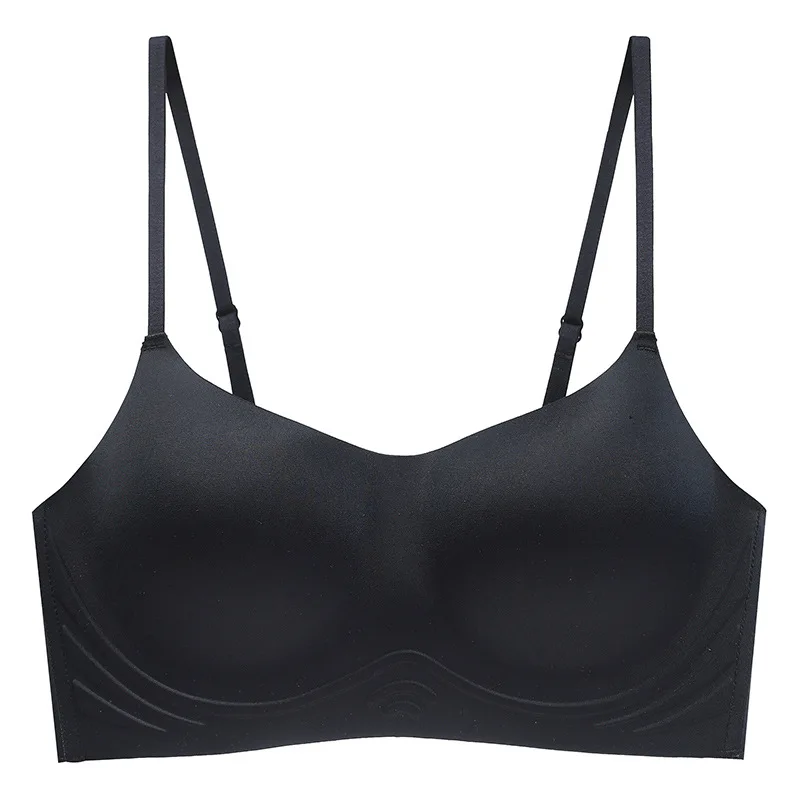 Seamless Underwear Women's Thin Section Big Breasts Show Small Breasts Gathered Breasts Anti-lighting Bra Breathable