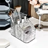 Clear Acrylic Makeup Brush Holder Desk Cosmetic Organizer Lipstick Storage Box Nail Polish Display Stand Rack Jewelry Case 2