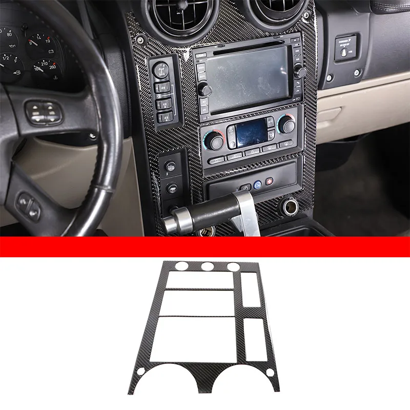 

For Hummer H2 2003-2007 Soft Carbon Fiber Car Central Control Navigation Frame cover Trim Sticker Car Accessories