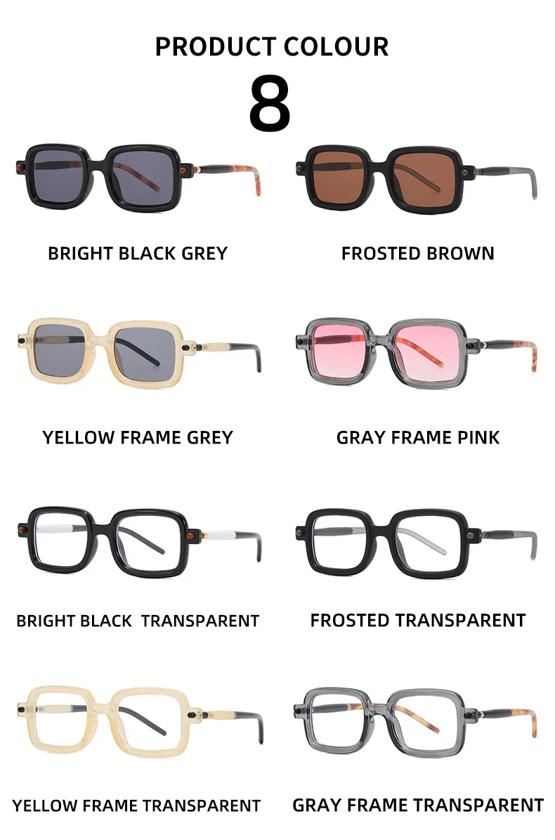 Lunettes de soleil carrées rétro pour hommes style punk_voghion.com