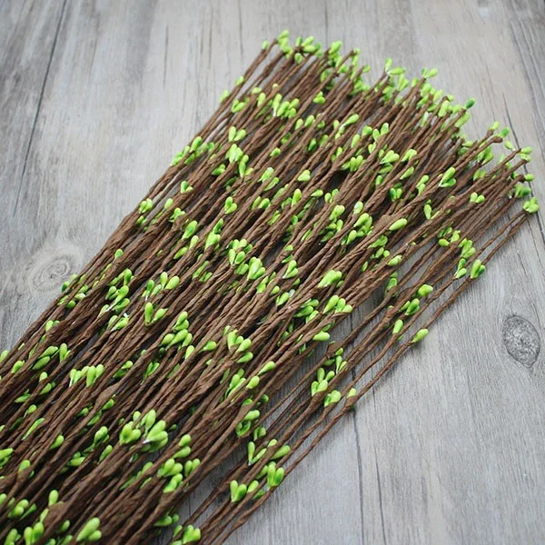 65 cm Bunte Eisendraht Rattan Ring Künstliche Blumen Girlande Staubblätter Rahmen Für Weihnachten Home Decor DIY Floral Hochzeit Kranz – Detail 7
