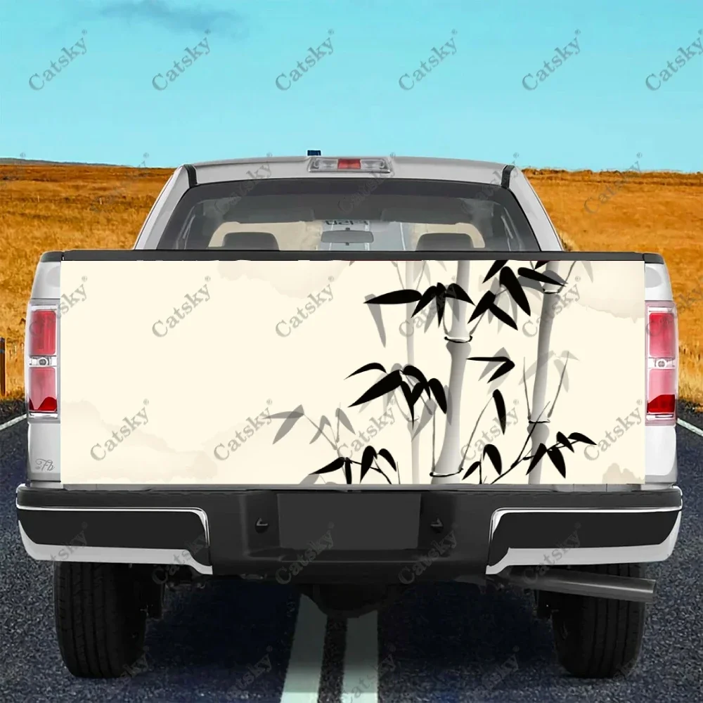

Китайская художественная чернильная бамбуковая защитная виниловая наклейка на багажник автомобиля, наклейка для украшения капота автомобиля, наклейка для внедорожника, пикапа