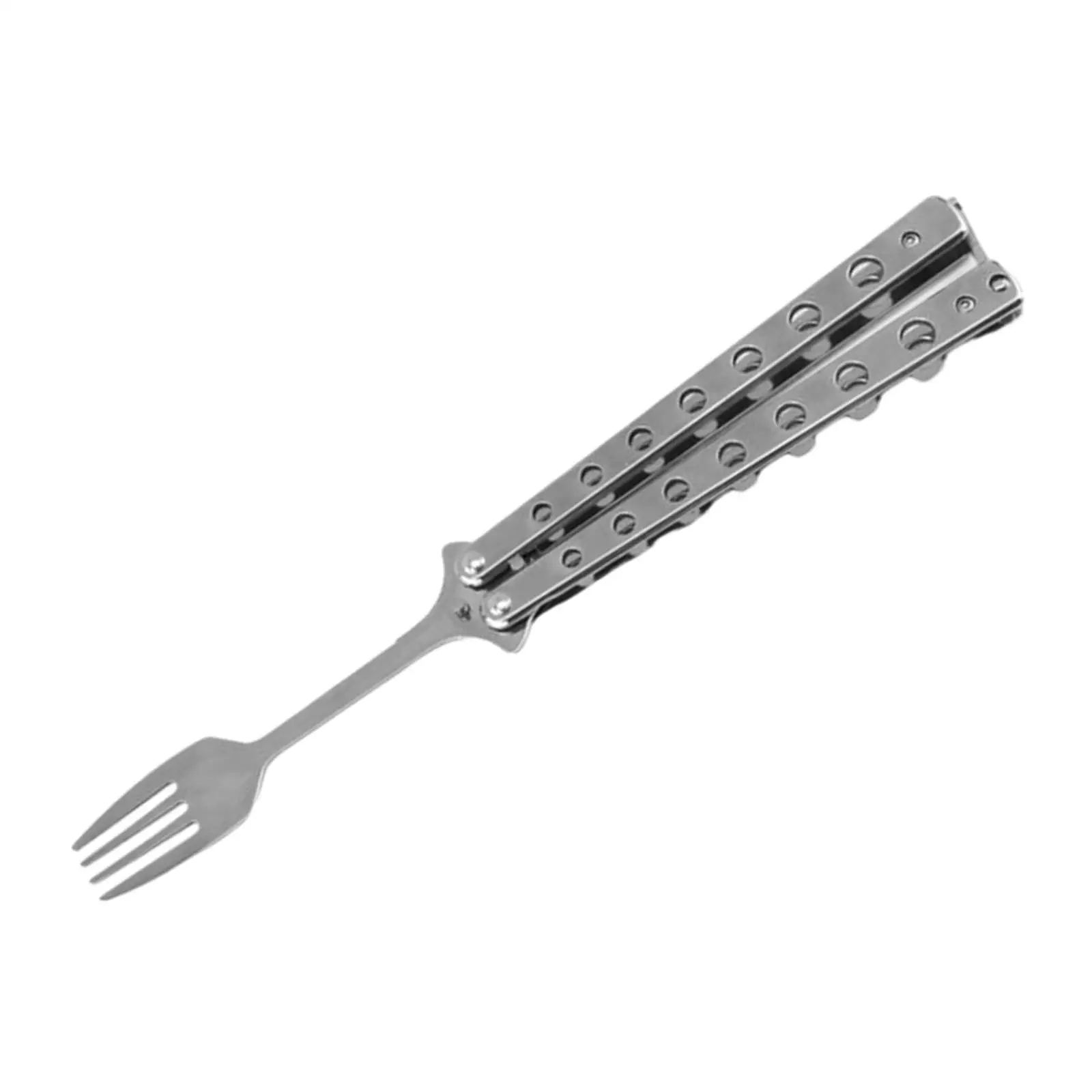 Butterfly Fork Stainless Steel Portable Foldable Utensil Butterfly Training Fork For Hunting Picnic Office Backpacking Kitchen
