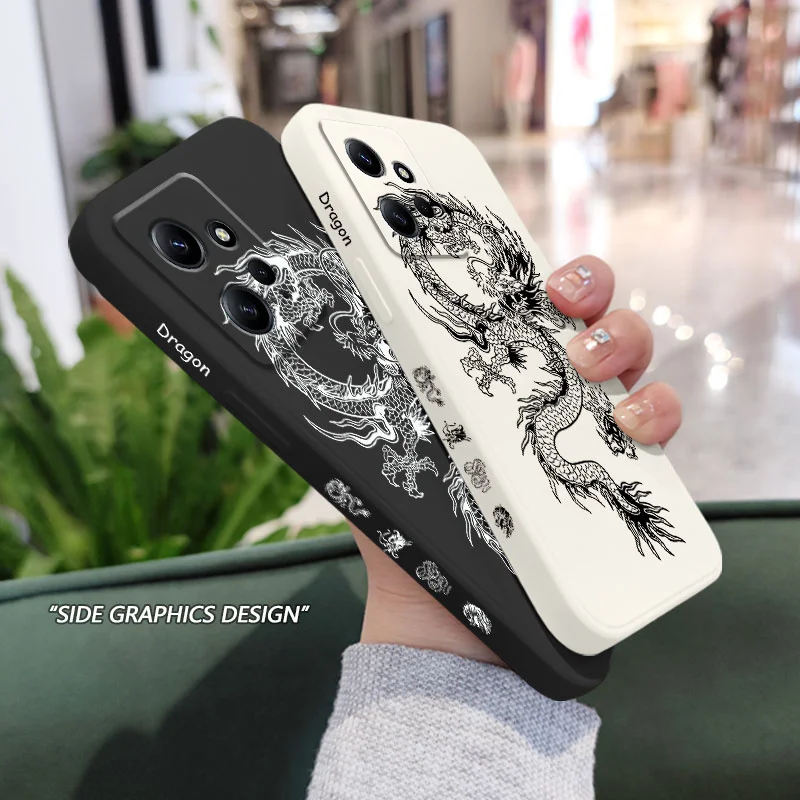 Dragon Groaned Liquid Silicone Phone Case - Premium Protection
