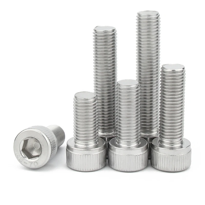 Hexagon Socket Head Cap Screws Fine Thread M6 M8 M10 M12 1-10pcs 304 A2 Stainless Steel Allen Bolts Pitch 0.75/1.0/1.25/1.5mm hexagon socket screw hex socket cap screw stainless steel screws stainless steel screw