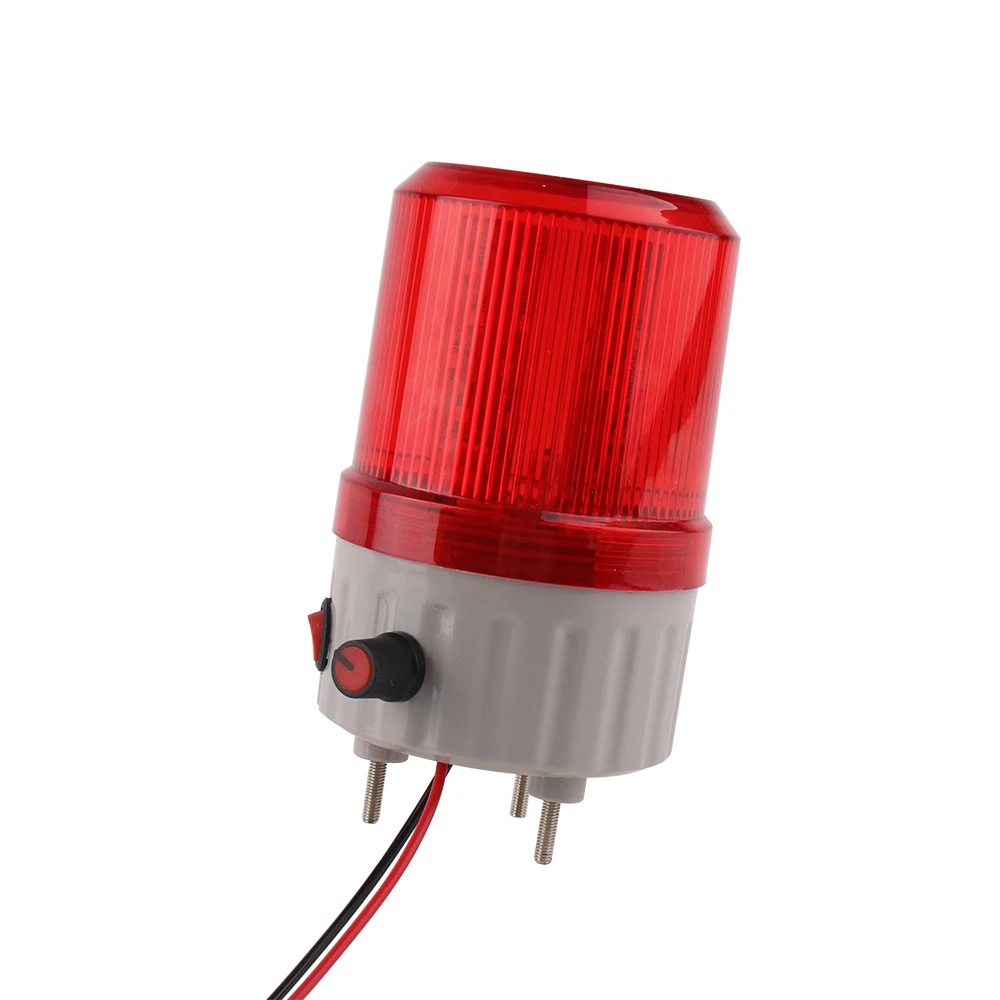 Volume Adjustable Alarm Light Rotating Flashing LED Lamp With Sound Warning  Light 220V24V Light On Off Red - AliExpress