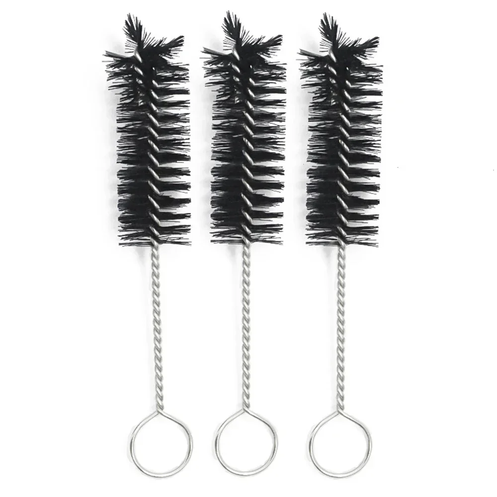 5pcs Durable 5cm Wire Tube Brush Metal Handle Steel Wire Soft Cleaning Brush Glass Hand Tool 5