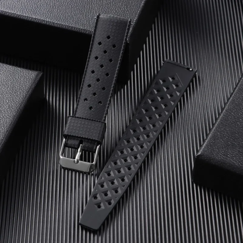 Waterproof Breathable Silicone Sport Watch Band with Quick Release