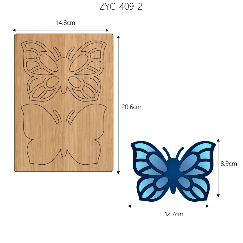 ZYC-409 butterfly wooden cutting mold suitable for die-cutting machines