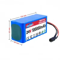 VIEDAKES 24V 7S3P 100Ah 18650 Batterie avec chargeur pour générateur solaire, alimentation stable, batterie 24V 4