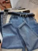 High Waist Loose Straight Leg Jeans Women's Summer New Sle Slimming Denim Pants Dad Long Trousers Harajuku Sle Deep Color