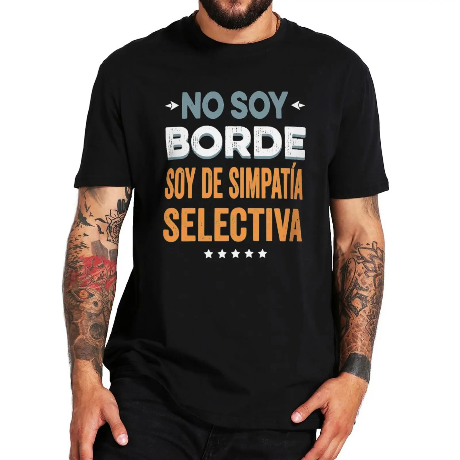 

No Soy Borde Soy De Simpatía T Shirt Funny Spanish Introverts Gift Geek Y2k Tops Summer EU Size Cotton Soft Unisex T-shirts