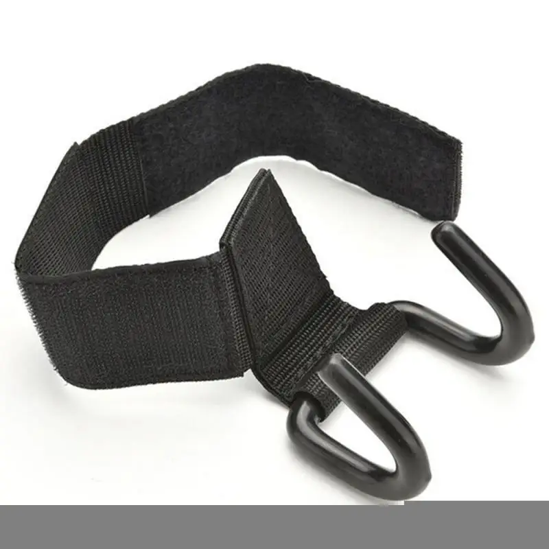 1PC Adjustable Strong Steel Hook Grips Straps Weight Lifting Strength Training Gym Fitness Black Wrist Support Lift Straps 5