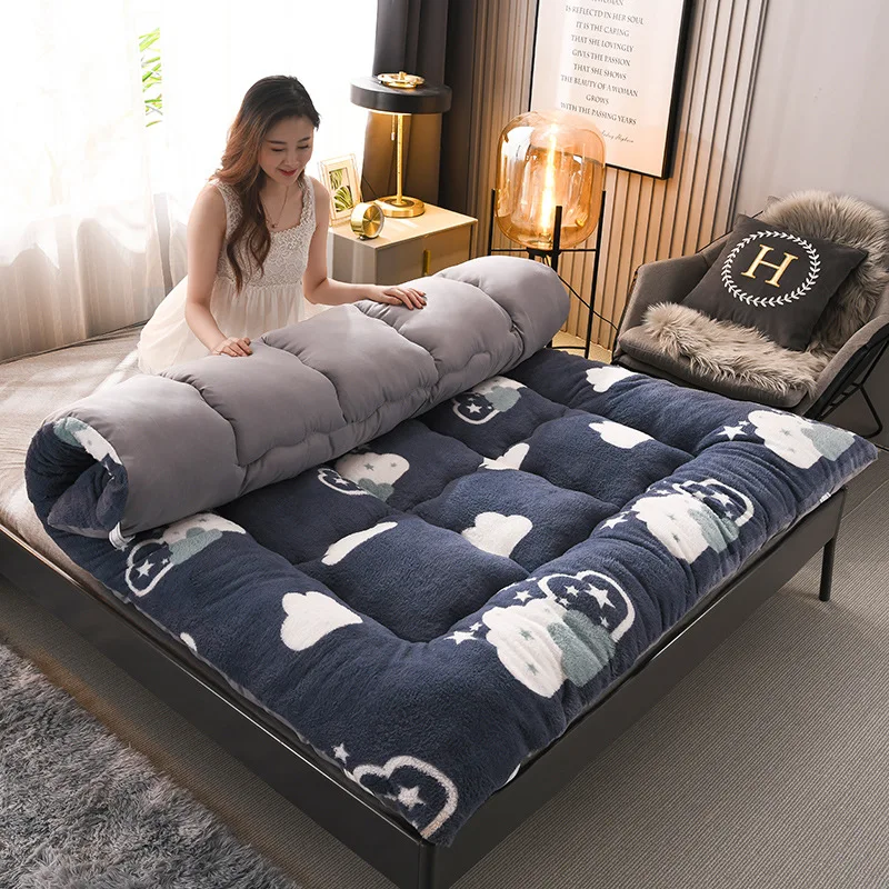 

Lambswool Thickened Bed Mattress Student Dormitory Hotel Soft Comfortable Cushion Sleeping Pad Mat Single Double Bed King Size