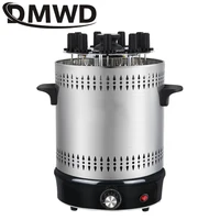DMWD 1200W Automatic Barbecue Machine Electric Grill Small Household Smoke Free Family Flip Grill Electric Skewer 9/10 Kebabs 1