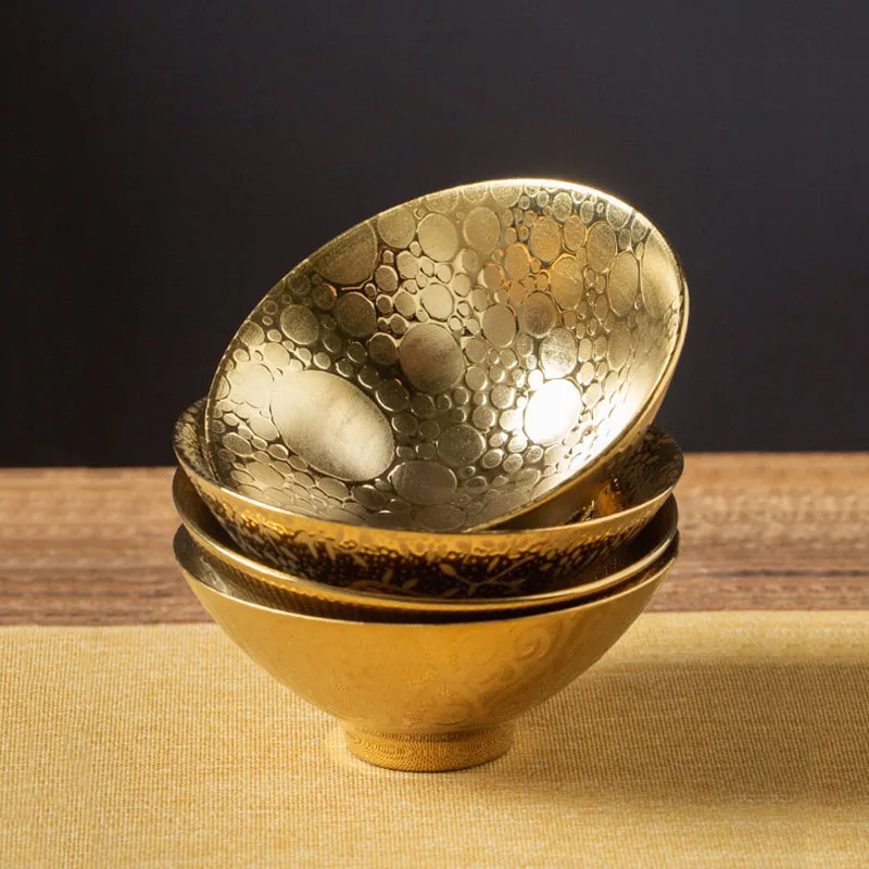 Multicolor Gilding Ceramic Teacup Chinese Style Retro Handmade Golden Vintage Set Home Bowl Master tea cup