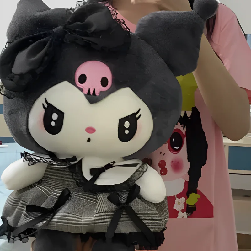 

Giant Sanrio Kuromi My Melody Plush Toys Pillow Anime Stuffed Dolls Anime Sofa Cushion Girl's Birthday Gift Toy Room Decoration