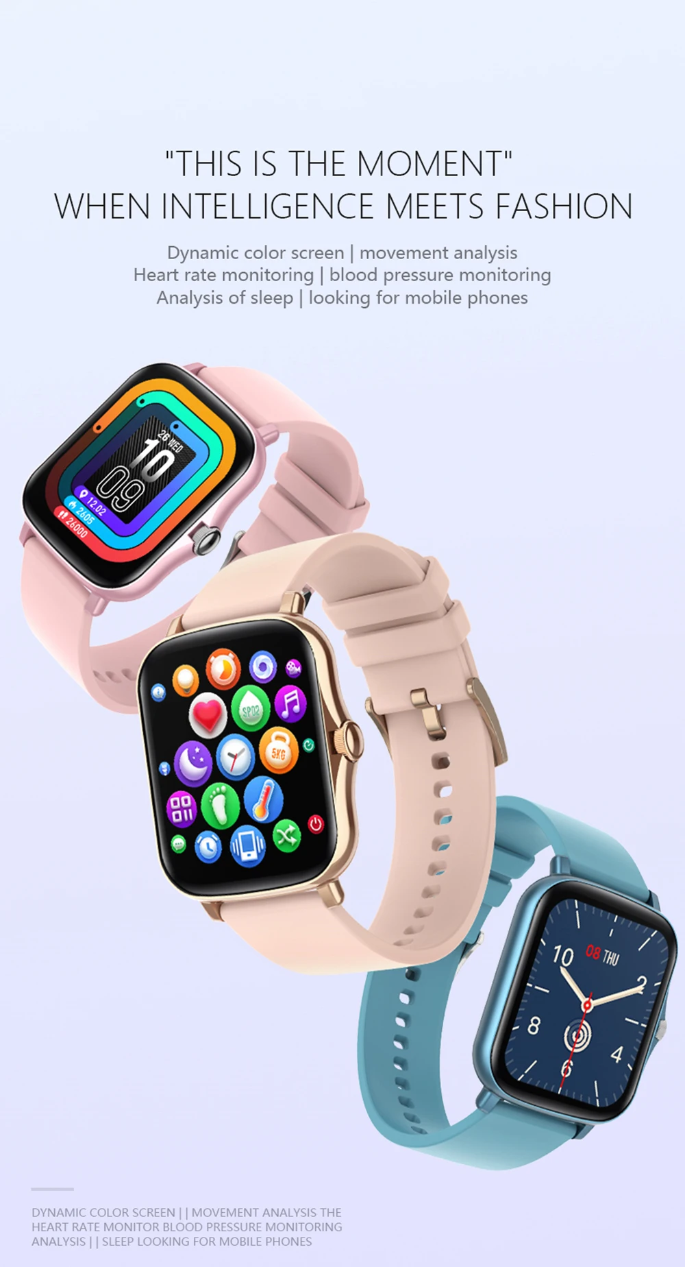 2021 M2 Y20 P8 Plus Smart Watch Men Rotate Button IP67 Smartwatch 1.7 Inch HD Screen Sports Women Smartwatch 24H Heart Rate Cloc