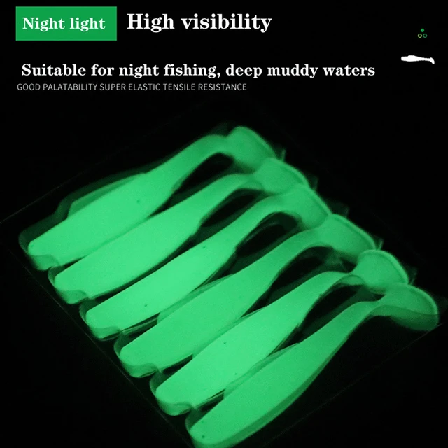 New TPR Soft Lure Worm Silicone Bait T Tail Swimbait Streamer Sea Fishing Minnow Lure 4/6/8/10/12CM Floating Wobbler Set Tackle 5