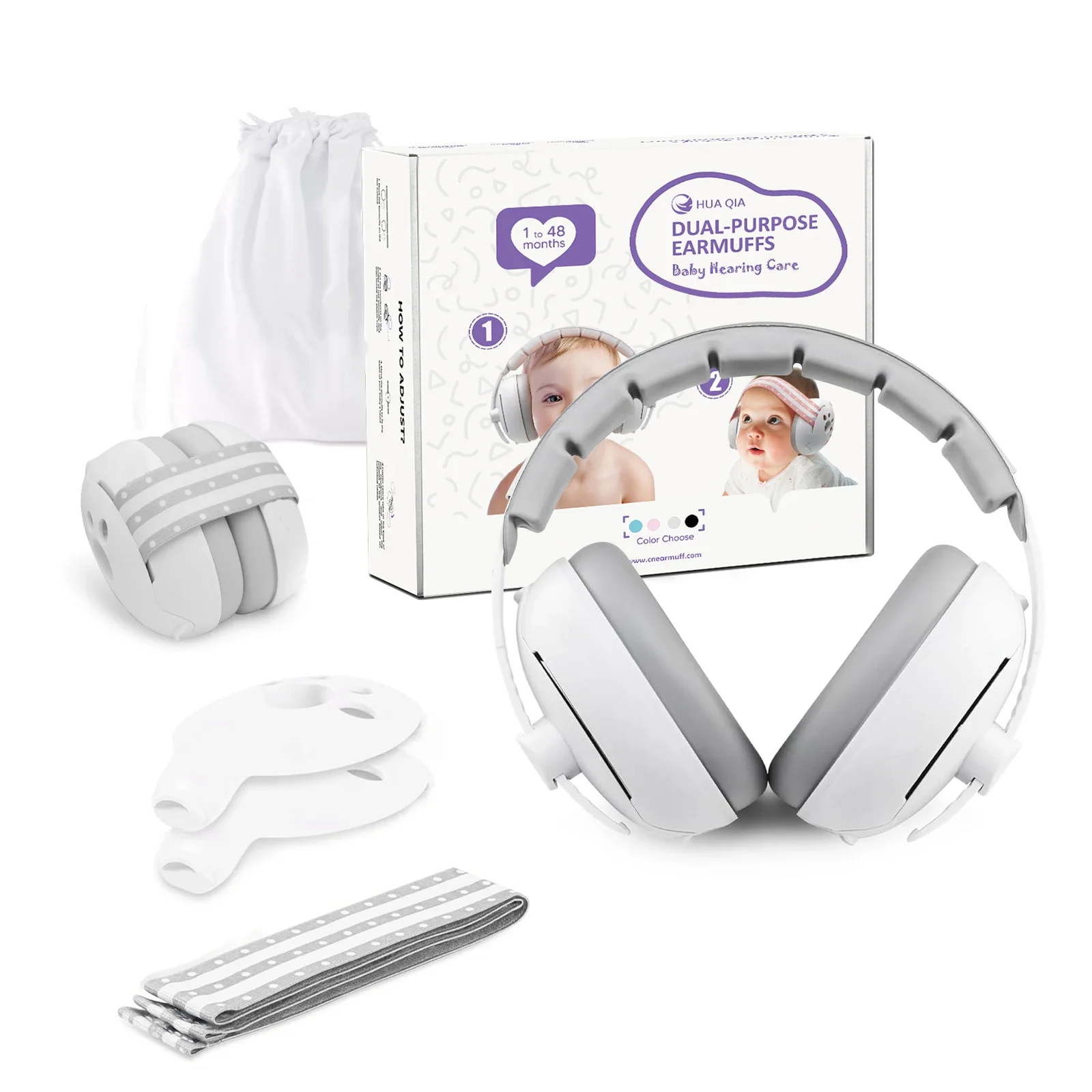 Baby Earmuff Mini-headset Adjustable Noise-proof Ear Protection Kids' Outdoor Sleep and Airplane Anti-noise Earmuffs noise cancelling ear muffs ear covers
