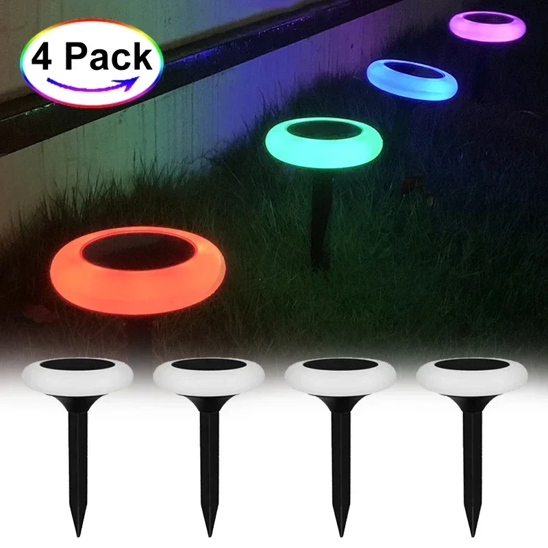 LED Solar Lawn Light Seven Colors Emitting Atmosphere Garden Decoration Courtyard Light Waterproof Outdoor Villa Floor