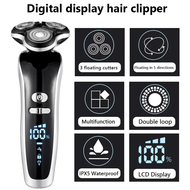 novo barbeador eletrico para homens 4d aparador 01