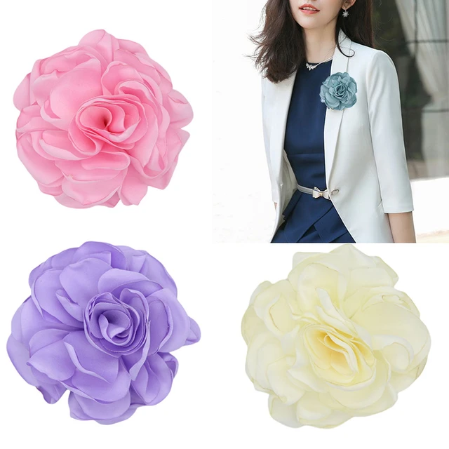 Cloth Flower Brooches Pins, Accessory Flower Fabric Brooch